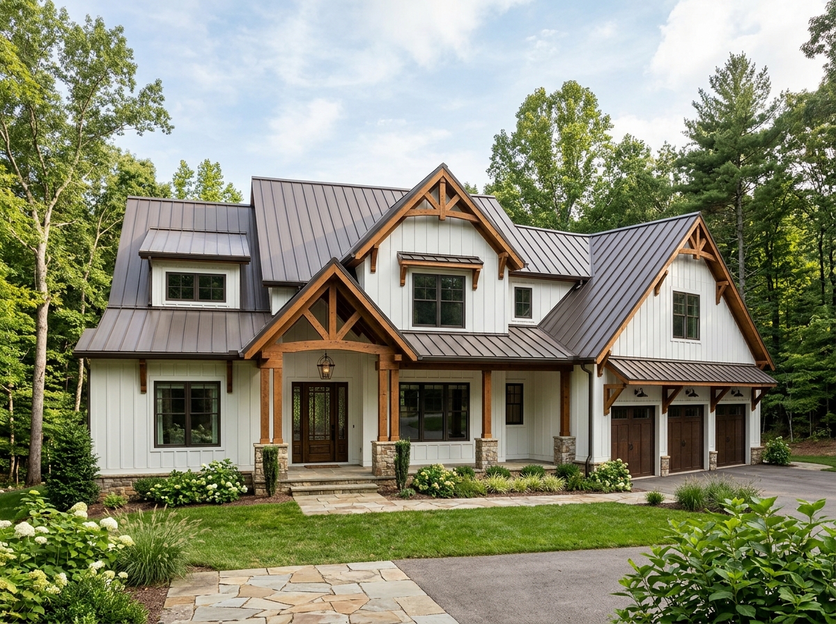 Standing seam metal roof and board and batten siding craftsmanship